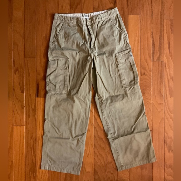 Men’s Aeropostale A87 100% Cotton Zipper 🪰 Tan Cargo Pants! - Picture 3 of 9